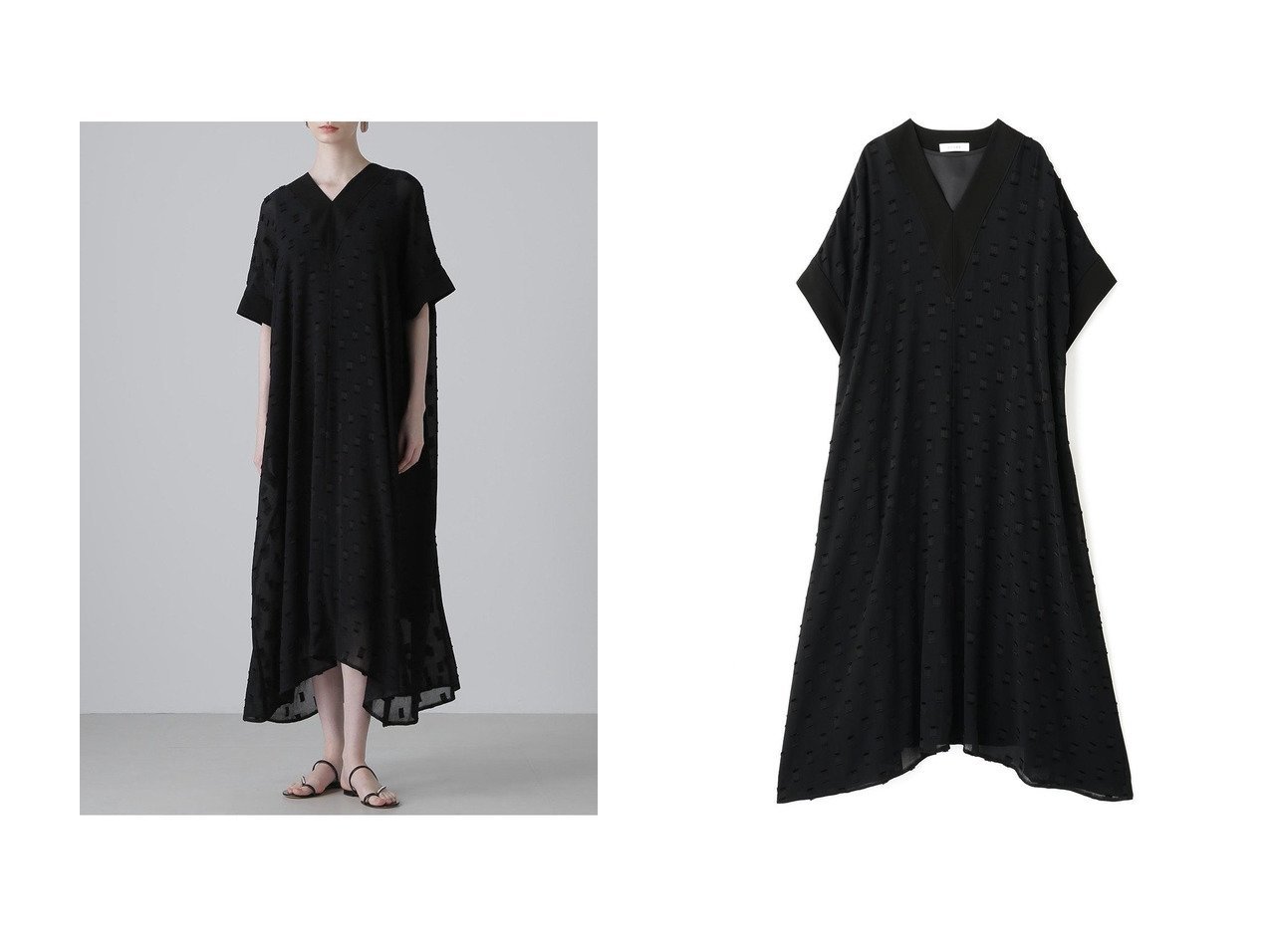 【ADORE/アドーア】のフィネストラジャガードワンピース おすすめ人気トレンドファッション通販アイテム インテリア・キッズ・メンズ・レディースファッション・服の通販 founy(ファニー) 　ファッション　Fashion　レディースファッション　Fashion for Women　ワンピース　Dresses　チュニック　Tunic Tops & Dresses　ジャカード／ジャガード　Jacquard, Woven Pattern　スクエア　Square, Square Shape　チュニック　Tunic, Long Top　ドレス　Dress, One-Piece　モチーフ　Motif, Design Theme　ヨーク　Yoke, Yoke Design　ルーズ　Loose, Oversized　ロング　Long, Long-Length　新作・新入荷　New Arrivals / New In　秋　Autumn　ブラック系　Black　|ID:crp329100000220232