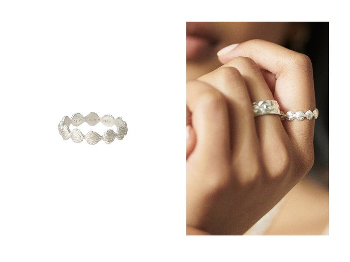 【DAISY LONDON/デイジー ロンドン】のShell Stacking リング おすすめ人気トレンドファッション通販アイテム 人気、トレンドファッション・服の通販 founy(ファニー) 　ファッション　Fashion　レディースファッション　Fashion for Women　ジュエリー　Jewelry　2025年　2025　2025-2026秋冬・A/W　Autumn/Winter 2025–26 AW25–26　シルバー　Silver, Metallic Silver　シンプル　Simple, Minimal　ビーチ　Beach, Seaside　モチーフ　Motif, Design Theme　リゾート　Resort, Vacation Style　A/W・秋冬　Autumn/Winter　|ID:crp329100000220275