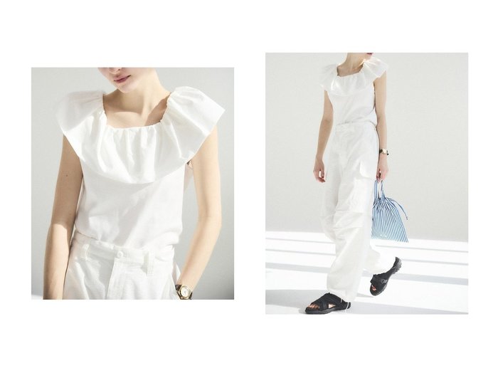 【Oblada/オブラダ】のELIZABETH ノースリーブトップス おすすめ人気トレンドファッション通販アイテム 人気、トレンドファッション・服の通販 founy(ファニー) ファッション Fashion レディースファッション Fashion for Women トップス・カットソー Cut & Sew Tops キャミソール&ノースリーブ Camisoles & Sleeveless Tops シャツ・ブラウス・オフィスカジュアル Elegant Blouses & Button-Ups ロングTシャツ・Tシャツ Longline T-Shirts & Tees カットソー・ベーシックTシャツ Cut-and-Sewn Tops / Stretch Tees & Basics とろみ Fluid, Flowy Fabric キャミソール Camisole, Spaghetti Strap Top スリム Slim, Slim Fit タンク Tank Top, Sleeveless Top フリル Frill, Ruffle エレガント 上品 Elegant 夏 Summer 新作・新入荷 New Arrivals / New In 春 Spring S/S・春夏 SS, Spring/Summer, Warm Season |ID:crp329100000220307