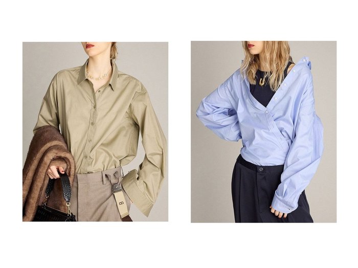 【BRILL/ブリル】のワイドスリーブシャツ おすすめ人気トレンドファッション通販アイテム 人気、トレンドファッション・服の通販 founy(ファニー) ファッション Fashion レディースファッション Fashion for Women トップス・カットソー Cut & Sew Tops シャツ・ブラウス・オフィスカジュアル Elegant Blouses & Button-Ups カシュクール Wrap Design スリーブ Sleeve, Long Sleeve / Short Sleeve リラックス Relax, Relaxed Fit ロング Long, Long-Length ワッシャー Washer, Crinkled Finish 新作・新入荷 New Arrivals / New In |ID:crp329100000220322