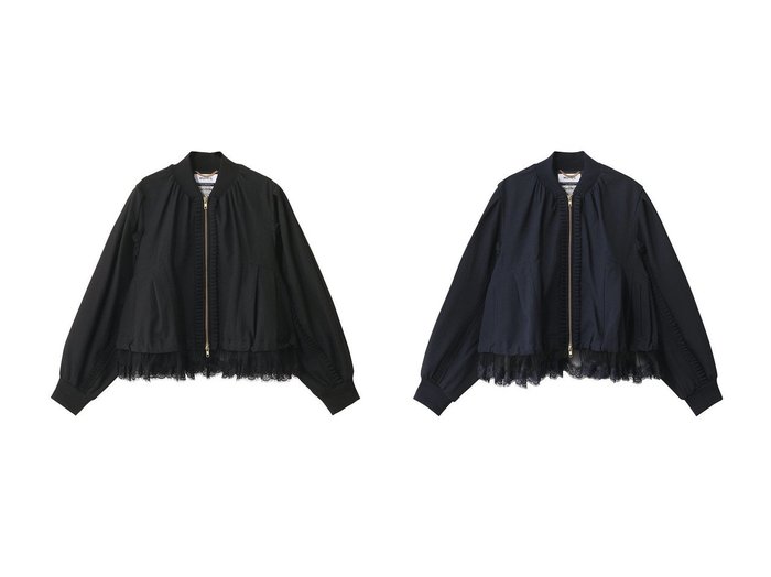 【MUVEIL/ミュベール】のピンキングフリルブルゾン おすすめ人気トレンドファッション通販アイテム 人気、トレンドファッション・服の通販 founy(ファニー) 　ファッション　Fashion　レディースファッション　Fashion for Women　アウター　Coat / Outerwear Collection　レディースジャケット・軽アウター　Jackets　ブルゾンジャケット・スポーティアウター　Blouson Jackets　2025年　2025　2025-2026秋冬・A/W　Autumn/Winter 2025–26 AW25–26　おすすめ　Recommended / Our Picks　エレガント 上品　Elegant　サテン　Satin, Glossy Fabric　ジャケット　Jacket, Outerwear　ストレッチ　Stretch, Stretchy Fabric　スポーティ　Sporty, Casual Athletic　チュール　Tulip, Tulip Motif　フェミニン　Feminine, Girly　フォルム　Silhouette, Form　ブラウジング　Blouson Silhouette, Cinched Waist　ブルゾン　Blouson, Bomber Jacket　リネン　Linen, Linen Fabric　レース　Lace, Lace Fabric　A/W・秋冬　Autumn/Winter　|ID:crp329100000220330