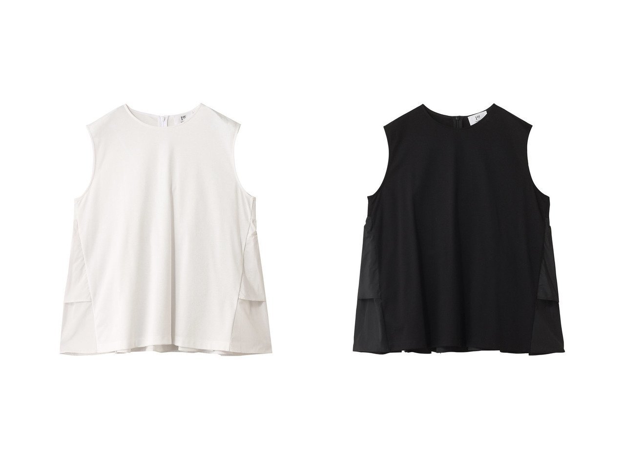 【1er Arrondissement/プルミエ アロンディスモン】のポンチ×タフタバックティアードプルオーバー おすすめ人気トレンドファッション通販アイテム インテリア・キッズ・メンズ・レディースファッション・服の通販 founy(ファニー) 　ファッション　Fashion　レディースファッション　Fashion for Women　トップス・カットソー　Cut & Sew Tops　シャツ・ブラウス・オフィスカジュアル　Elegant Blouses & Button-Ups　ロングTシャツ・Tシャツ　Longline T-Shirts & Tees　カジュアルプルオーバー・ニットトップス　Pullovers & Knit Tops / Casual Pullovers　カットソー・ベーシックTシャツ　Cut-and-Sewn Tops / Stretch Tees & Basics　2025年　2025　2025-2026秋冬・A/W　Autumn/Winter 2025–26 AW25–26　ショート　Short, Short Length　スリーブ　Sleeve, Long Sleeve / Short Sleeve　ダウン　Down, Puffer　ティアード　Tiered, Tiered Style　デニム　Denim, Jeans Material　フェミニン　Feminine, Girly　A/W・秋冬　Autumn/Winter　ホワイト系　White　ブラック系　Black　|ID:crp329100000220335