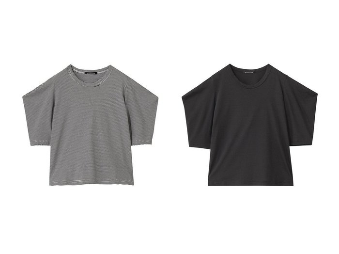 【mizuiro ind/ミズイロ インド】のborder drape slv Tshirt Tシャツ おすすめ人気トレンドファッション通販アイテム 人気、トレンドファッション・服の通販 founy(ファニー) 　ファッション　Fashion　レディースファッション　Fashion for Women　トップス・カットソー　Cut & Sew Tops　シャツ・ブラウス・オフィスカジュアル　Elegant Blouses & Button-Ups　ロングTシャツ・Tシャツ　Longline T-Shirts & Tees　カットソー・ベーシックTシャツ　Cut-and-Sewn Tops / Stretch Tees & Basics　ショート　Short, Short Length　スリーブ　Sleeve, Long Sleeve / Short Sleeve　ベーシック　Basic, Essential　ボトム　Bottoms, Lower Wear　新作・新入荷　New Arrivals / New In　|ID:crp329100000220340