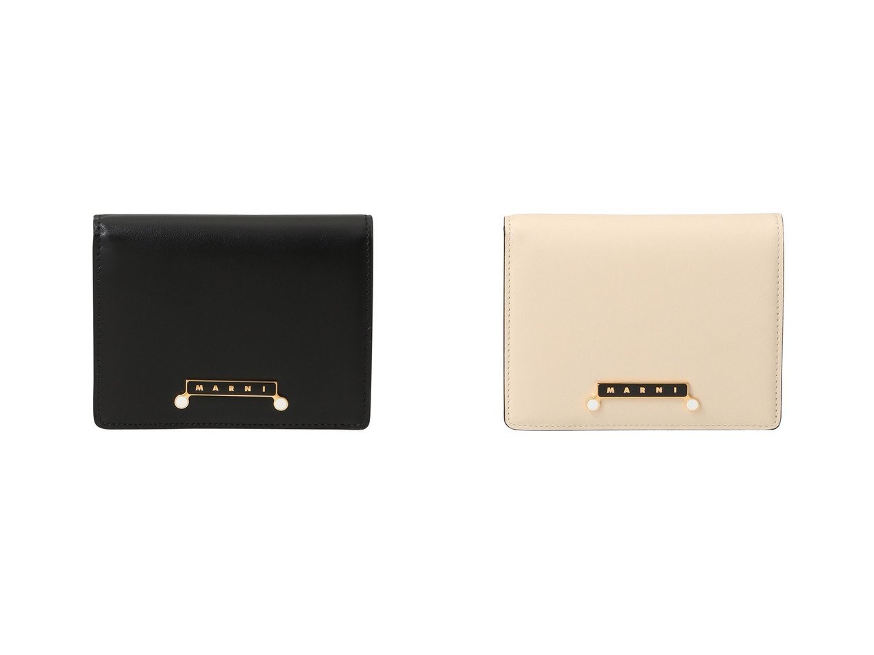 【MARNI/マルニ】のENVELOPE 二つ折り財布 おすすめ人気トレンドファッション通販アイテム インテリア・キッズ・メンズ・レディースファッション・服の通販 founy(ファニー) 　ファッション　Fashion　レディースファッション　Fashion for Women　ミニ財布・二つ折り財布　Wallets & Card Cases　バッグ　Bags　2025年　2025　2025-2026秋冬・A/W　Autumn/Winter 2025–26 AW25–26　コンパクト　Compact, Small Size　シンプル　Simple, Minimal　プレート　Plate, Dish　A/W・秋冬　Autumn/Winter　財布　Wallet, Purse　ブラック系　Black　|ID:crp329100000220350