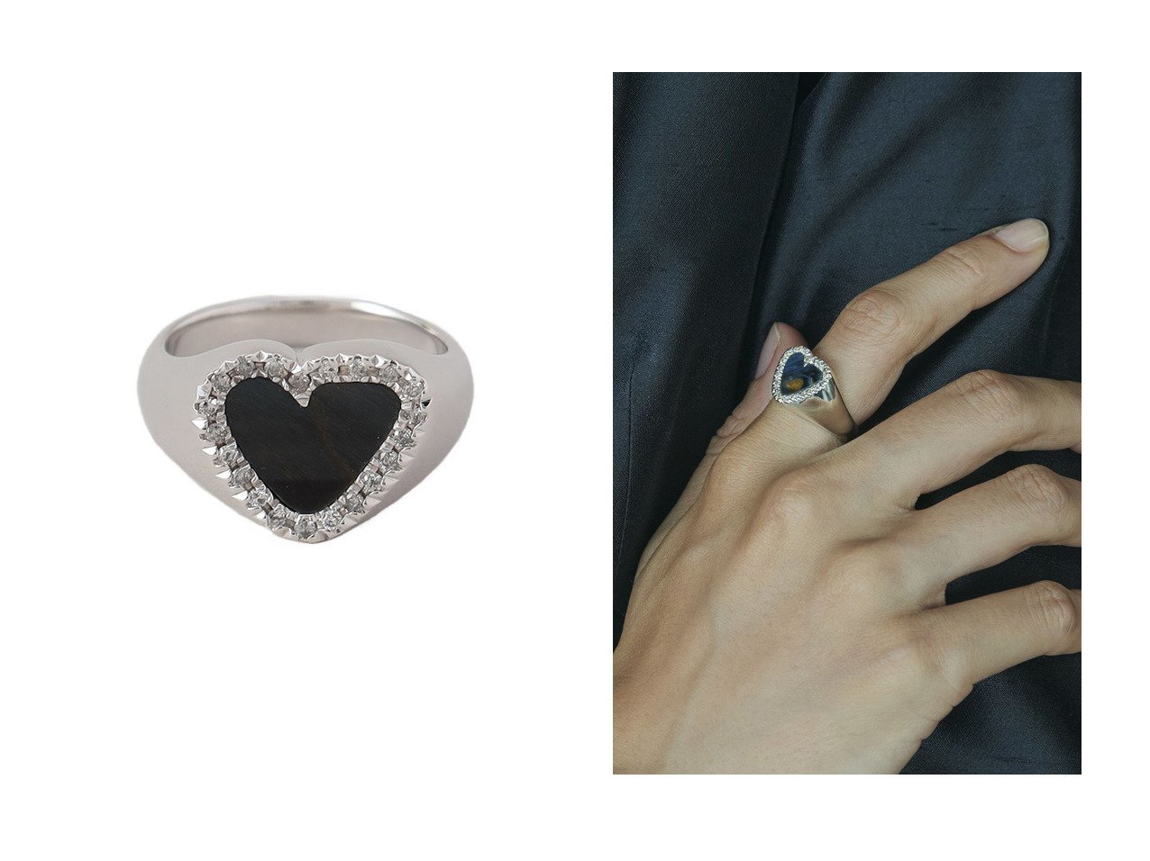 【Preek/プリーク】の【受注生産】DIAMOND HEART STONE リング GOLD おすすめ人気トレンドファッション通販アイテム インテリア・キッズ・メンズ・レディースファッション・服の通販 founy(ファニー) 　ファッション　Fashion　レディースファッション　Fashion for Women　ジュエリー　Jewelry　ストーン　Stone, Gem-Like　フォルム　Silhouette, Form　ラグジュアリー　Luxury, Elegant　リュクス　Luxury, Elegant, High-End, Chic　新作・新入荷　New Arrivals / New In　ブラック系　Black　ゴールド系　Gold　|ID:crp329100000220353
