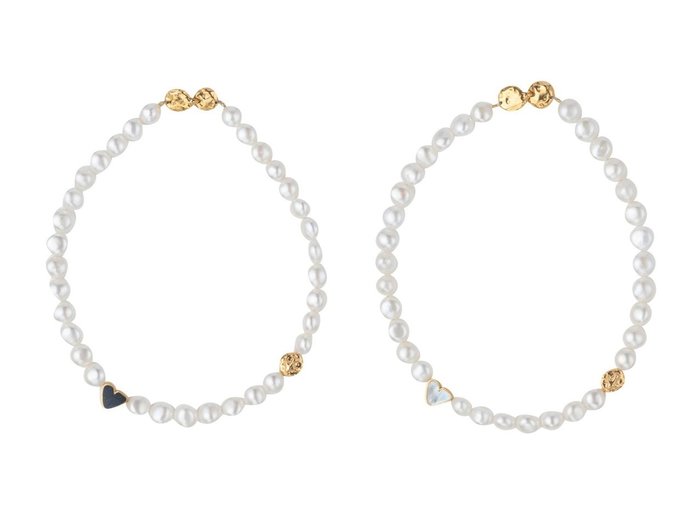 【Preek/プリーク】の【受注生産】BAROQUE PEARL HEART STONE ネックレス おすすめ人気トレンドファッション通販アイテム 人気、トレンドファッション・服の通販 founy(ファニー) 　ファッション　Fashion　レディースファッション　Fashion for Women　ジュエリー　Jewelry　ネックレス　Necklaces & Pendants　ネックレス　Necklace, Pendant Necklace　バロック　Baroque, Baroque Design　パール　Pearl, Pearl Accent　プレート　Plate, Dish　モチーフ　Motif, Design Theme　エレガント 上品　Elegant　新作・新入荷　New Arrivals / New In　|ID:crp329100000220356
