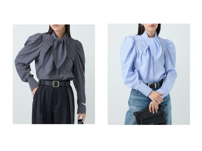 【Chaos/カオス】のガールスカウトブラウス おすすめ人気トレンドファッション通販アイテム 人気、トレンドファッション・服の通販 founy(ファニー) ファッション Fashion レディースファッション Fashion for Women トップス・カットソー Cut & Sew Tops シャツ・ブラウス・オフィスカジュアル Elegant Blouses & Button-Ups ストライプ Stripe, Striped Pattern スリーブ Sleeve, Long Sleeve / Short Sleeve デニム Denim, Jeans Material バランス Balance, Style Balance ボトム Bottoms, Lower Wear リボン Ribbon, Bow ロング Long, Long-Length A/W・秋冬 Autumn/Winter 2025年 2025 2025-2026秋冬・A/W Autumn/Winter 2025–26 AW25–26 |ID:crp329100000220360
