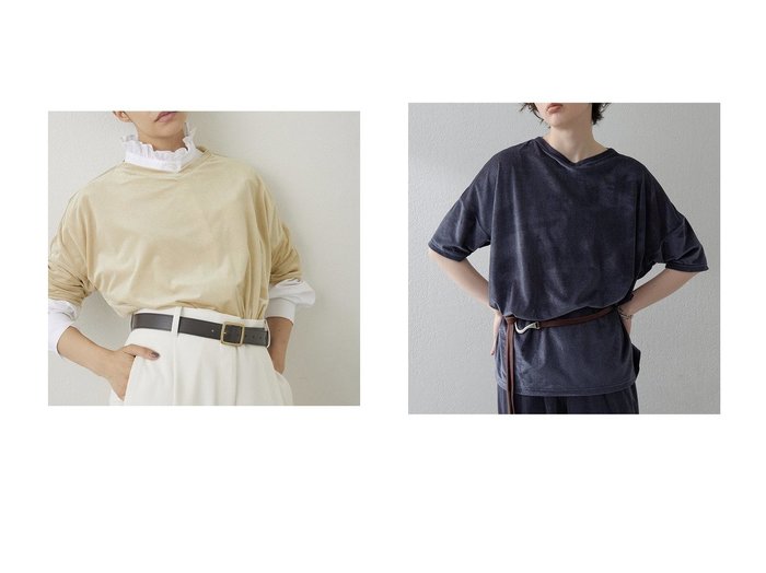 【Whim Gazette/ウィムガゼット】の【THE PAUSE】シアーベロアTEE おすすめ人気トレンドファッション通販アイテム 人気、トレンドファッション・服の通販 founy(ファニー) ファッション Fashion レディースファッション Fashion for Women トップス・カットソー Cut & Sew Tops シャツ・ブラウス・オフィスカジュアル Elegant Blouses & Button-Ups ロングTシャツ・Tシャツ Longline T-Shirts & Tees カットソー・ベーシックTシャツ Cut-and-Sewn Tops / Stretch Tees & Basics ベロアトップス Velour Tops / Velvet-Look Items 2025年 2025 2025-2026秋冬・A/W Autumn/Winter 2025–26 AW25–26 おすすめ Recommended / Our Picks クール Cool, Chic ショート Short, Short Length スリーブ Sleeve, Long Sleeve / Short Sleeve ベロア Velour, Soft Velvet エレガント 上品 Elegant A/W・秋冬 Autumn/Winter |ID:crp329100000220364