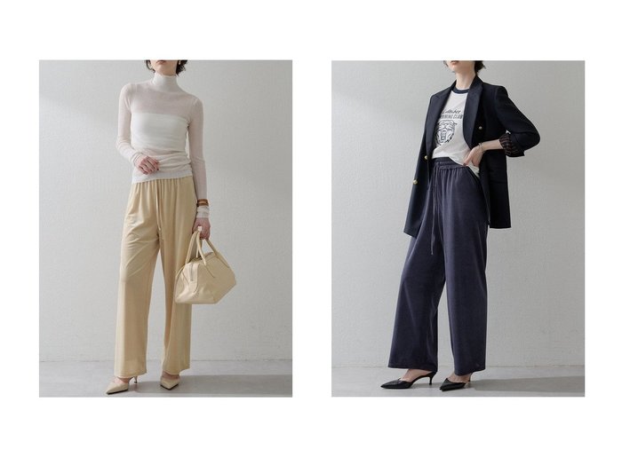 【Whim Gazette/ウィムガゼット】の【THE PAUSE】シアーベロアパンツ おすすめ人気トレンドファッション通販アイテム 人気、トレンドファッション・服の通販 founy(ファニー) ファッション Fashion レディースファッション Fashion for Women パンツ Pants & Trousers 2025年 2025 2025-2026秋冬・A/W Autumn/Winter 2025–26 AW25–26 おすすめ Recommended / Our Picks クール Cool, Chic ベロア Velour, Soft Velvet ワイド Wide, Wide Fit エレガント 上品 Elegant A/W・秋冬 Autumn/Winter |ID:crp329100000220378