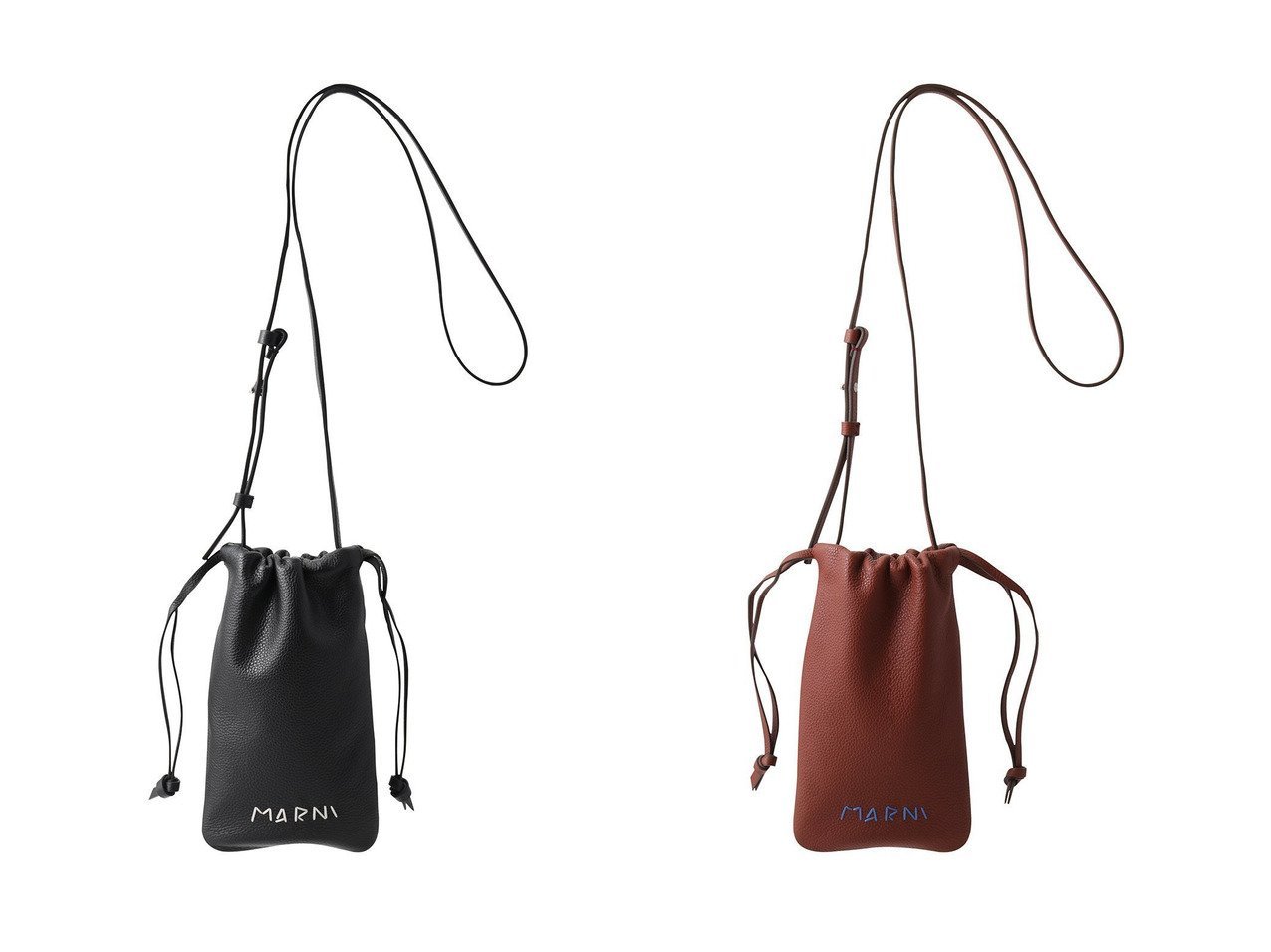 【MARNI/マルニ】のMARNI MENDING 2wayドローストリングスマホポシェット おすすめ人気トレンドファッション通販アイテム インテリア・キッズ・メンズ・レディースファッション・服の通販 founy(ファニー) 　ファッション　Fashion　レディースファッション　Fashion for Women　バッグ　Bags　2025年　2025　2025-2026秋冬・A/W　Autumn/Winter 2025–26 AW25–26　ユニセックス　Unisex, Genderless　おすすめ　Recommended / Our Picks　ショルダー　Shoulder, Shoulder Strap　ポシェット　Pochette, Mini Bag　ロング　Long, Long-Length　旅行　Travel　A/W・秋冬　Autumn/Winter　ブラック系　Black　|ID:crp329100000220404