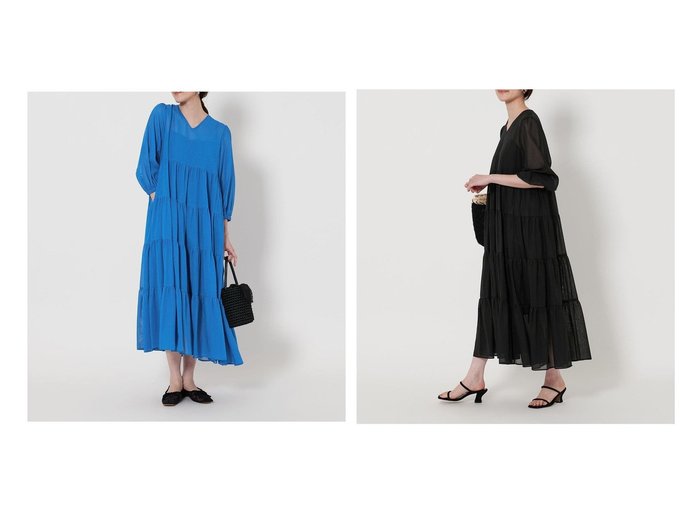 【UNITED ARROWS/ユナイテッドアローズ】流れるような生地が女性らしさを引き立てるティアードワンピース おすすめ人気トレンドファッション通販アイテム 人気、トレンドファッション・服の通販 founy(ファニー) ファッション Fashion レディースファッション Fashion for Women ワンピース Dresses おすすめ Recommended / Our Picks アンダー Underwear Essentials サンダル Sandals, Summer Shoes スニーカー Sneakers, Trainers スポーツ Sports, Activewear ティアードワンピース Tiered Dress, Flared Dress ドレス Dress, One-Piece フランス France, French ベスト Vest, Waistcoat ポケット Pocket, Pocket Detail |ID:crp329100000220458