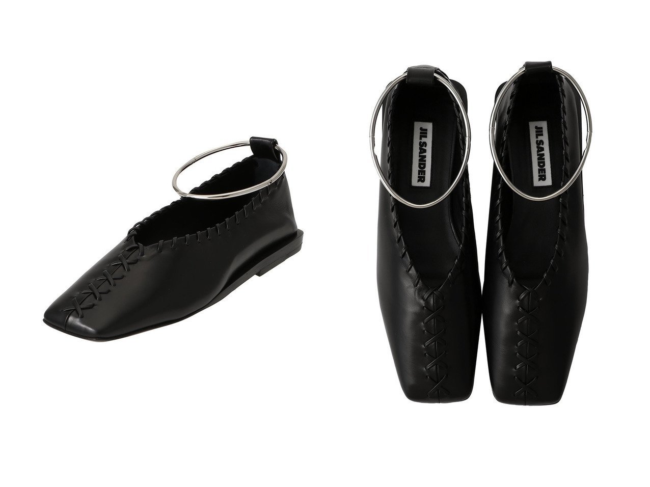 【JIL SANDER/ジル サンダー】のRING バレリーナ(アンクレット付) おすすめ人気トレンドファッション通販アイテム インテリア・キッズ・メンズ・レディースファッション・服の通販 founy(ファニー) 　ファッション　Fashion　レディースファッション　Fashion for Women　2025年　2025　2025-2026秋冬・A/W　Autumn/Winter 2025–26 AW25–26　シューズ　Shoes, Footwear　バレエ　Ballet, Ballet Style　フラット　Flat, Flat Shoes　エレガント 上品　Elegant　A/W・秋冬　Autumn/Winter　ブラック系　Black　ゴールド系　Gold　|ID:crp329100000220479
