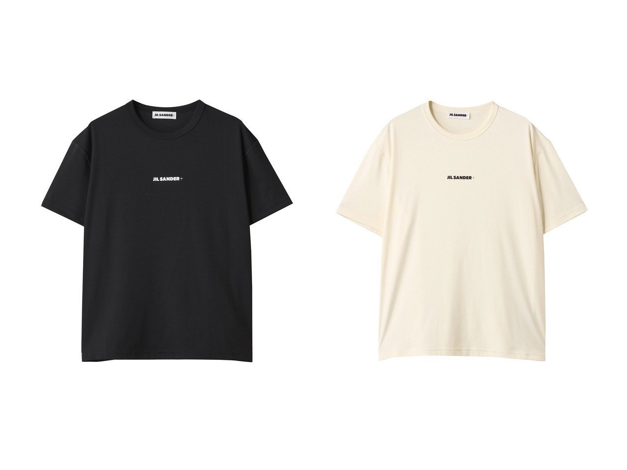 【JIL SANDER/ジル サンダー】の【JIL SANDER+】ロゴプリント クルーネック Tシャツ おすすめ人気トレンドファッション通販アイテム インテリア・キッズ・メンズ・レディースファッション・服の通販 founy(ファニー) 　ファッション　Fashion　レディースファッション　Fashion for Women　トップス・カットソー　Cut & Sew Tops　シャツ・ブラウス・オフィスカジュアル　Elegant Blouses & Button-Ups　ロングTシャツ・Tシャツ　Longline T-Shirts & Tees　カットソー・ベーシックTシャツ　Cut-and-Sewn Tops / Stretch Tees & Basics　2025年　2025　2025-2026秋冬・A/W　Autumn/Winter 2025–26 AW25–26　なめらか　Smooth, Silky Texture　ショート　Short, Short Length　シンプル　Simple, Minimal　スリーブ　Sleeve, Long Sleeve / Short Sleeve　プリント　Print, Printed Pattern　定番　Standard, Basic Item　A/W・秋冬　Autumn/Winter　ブラック系　Black　|ID:crp329100000220485