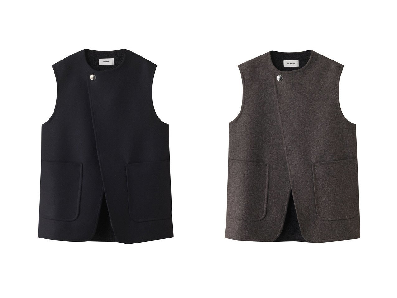 【THE RERACS/ザ リラクス】のジャーキンベスト おすすめ人気トレンドファッション通販アイテム インテリア・キッズ・メンズ・レディースファッション・服の通販 founy(ファニー) 　ファッション　Fashion　レディースファッション　Fashion for Women　アウター　Coat / Outerwear Collection　レディースジャケット・軽アウター　Jackets　2025年　2025　2025-2026秋冬・A/W　Autumn/Winter 2025–26 AW25–26　カットソー　Cut and Sewn Top　シルバー　Silver, Metallic Silver　ジャケット　Jacket, Outerwear　ドット　Polka Dot, Dot Pattern　ベスト　Vest, Waistcoat　ポケット　Pocket, Pocket Detail　モダン　Modern, Contemporary　A/W・秋冬　Autumn/Winter　ブルー系　Blue　グレー系　Gray　ブラウン系　Brown　|ID:crp329100000220499