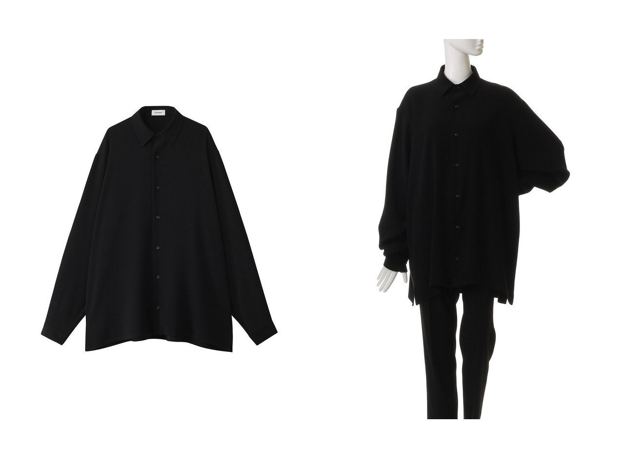 【THE RERACS/ザ リラクス】のレギュラーカラーシャツ おすすめ人気トレンドファッション通販アイテム インテリア・キッズ・メンズ・レディースファッション・服の通販 founy(ファニー) 　ファッション　Fashion　レディースファッション　Fashion for Women　トップス・カットソー　Cut & Sew Tops　シャツ・ブラウス・オフィスカジュアル　Elegant Blouses & Button-Ups　2025年　2025　2025-2026秋冬・A/W　Autumn/Winter 2025–26 AW25–26　シンプル　Simple, Minimal　スリーブ　Sleeve, Long Sleeve / Short Sleeve　ビジネス 仕事 通勤　Business / Work / Commuting　ロング　Long, Long-Length　秋　Autumn　A/W・秋冬　Autumn/Winter　羽織　Haori, Light Jacket　ブラック系　Black　|ID:crp329100000220522