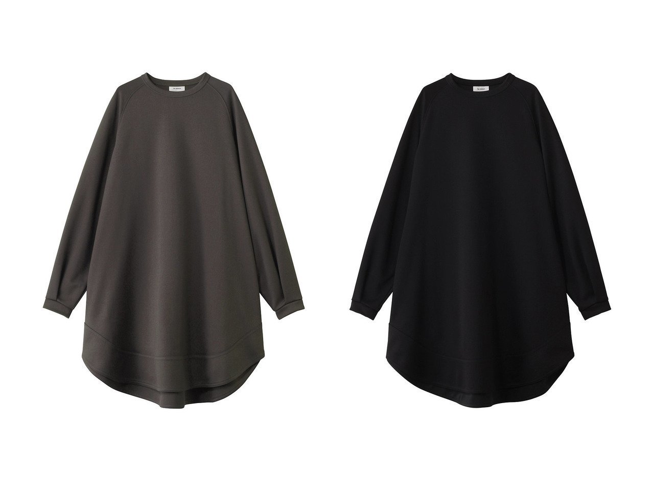 【THE RERACS/ザ リラクス】のロングスリーブラグランAラインミドルTシャツ おすすめ人気トレンドファッション通販アイテム インテリア・キッズ・メンズ・レディースファッション・服の通販 founy(ファニー) 　ファッション　Fashion　レディースファッション　Fashion for Women　トップス・カットソー　Cut & Sew Tops　シャツ・ブラウス・オフィスカジュアル　Elegant Blouses & Button-Ups　ロングTシャツ・Tシャツ　Longline T-Shirts & Tees　カットソー・ベーシックTシャツ　Cut-and-Sewn Tops / Stretch Tees & Basics　2025年　2025　2025-2026秋冬・A/W　Autumn/Winter 2025–26 AW25–26　シンプル　Simple, Minimal　スリーブ　Sleeve, Long Sleeve / Short Sleeve　トレンド　Trend, Trending Now　ミドル　Middle Length, Mid Height　ロング　Long, Long-Length　A/W・秋冬　Autumn/Winter　ブラック系　Black　グレー系　Gray　|ID:crp329100000220529
