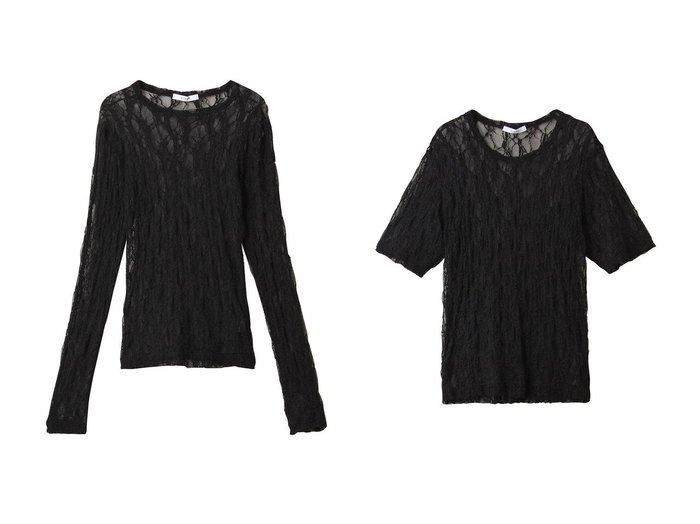 【CINOH/チノ】のジャージー レース コンパクト Tシャツ&ジャージー レース クルー ネック Tシャツ おすすめ人気トレンドファッション通販アイテム 人気、トレンドファッション・服の通販 founy(ファニー) ファッション Fashion レディースファッション Fashion for Women トップス・カットソー Cut & Sew Tops シャツ・ブラウス・オフィスカジュアル Elegant Blouses & Button-Ups ロングTシャツ・Tシャツ Longline T-Shirts & Tees カットソー・ベーシックTシャツ Cut-and-Sewn Tops / Stretch Tees & Basics 2025年 2025 2025-2026秋冬・A/W Autumn/Winter 2025–26 AW25–26 インナー Innerwear ストレッチ Stretch, Stretchy Fabric スリーブ Sleeve, Long Sleeve / Short Sleeve レース Lace, Lace Fabric ロング Long, Long-Length A/W・秋冬 Autumn/Winter |ID:crp329100000220553