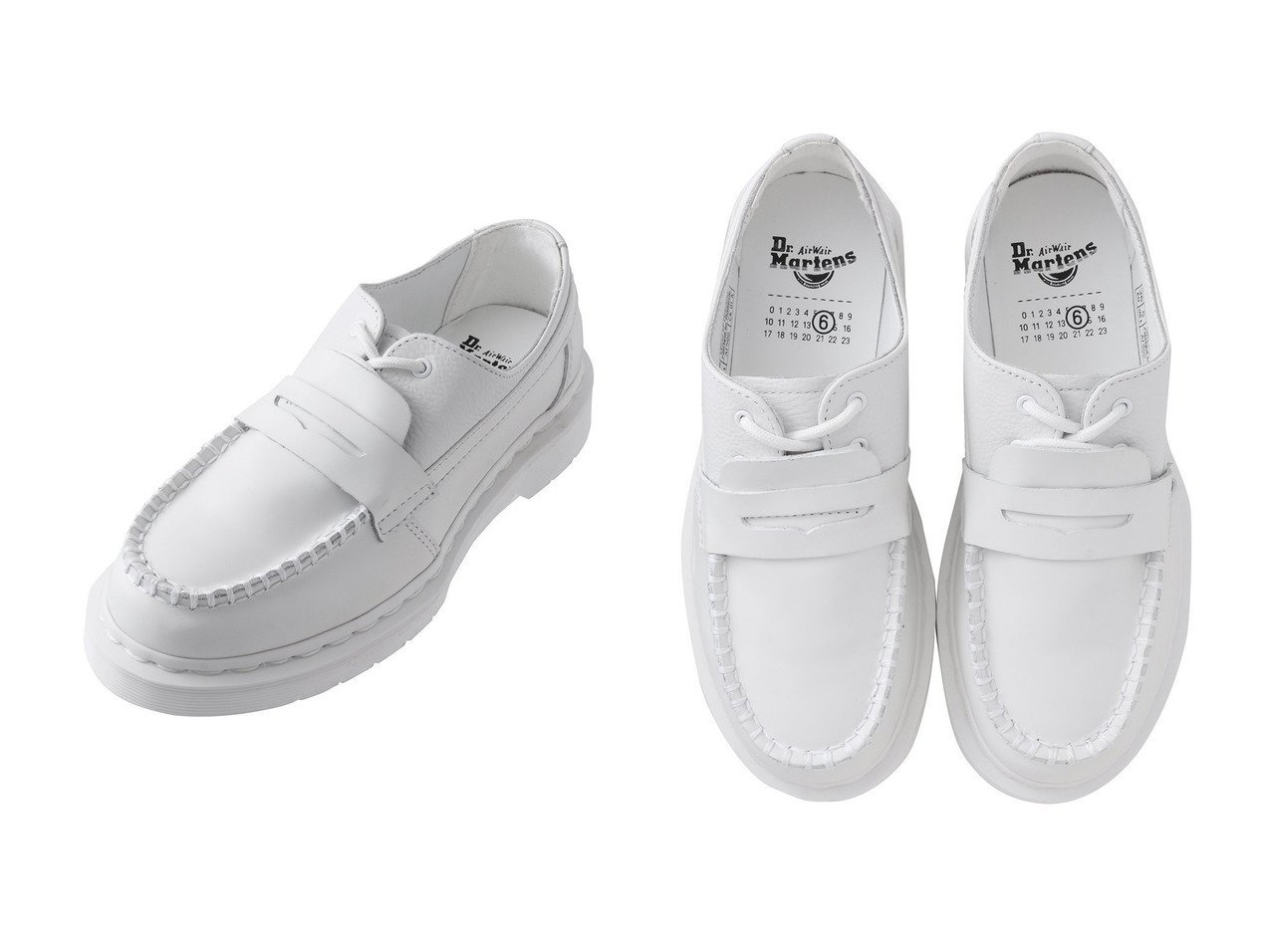 【MM6 Maison Martin Margiela/エムエム6 メゾン マルタン マルジェラ】の【MM6 Maison Margiela×Dr.Martens】PENTON - MASH UP おすすめ人気トレンドファッション通販アイテム インテリア・キッズ・メンズ・レディースファッション・服の通販 founy(ファニー) 　ファッション　Fashion　レディースファッション　Fashion for Women　クラシカル　Classical, Vintage-Inspired　シューズ　Shoes, Footwear　スニーカー　Sneakers, Trainers　モダン　Modern, Contemporary　新作・新入荷　New Arrivals / New In　ホワイト系　White　|ID:crp329100000220615