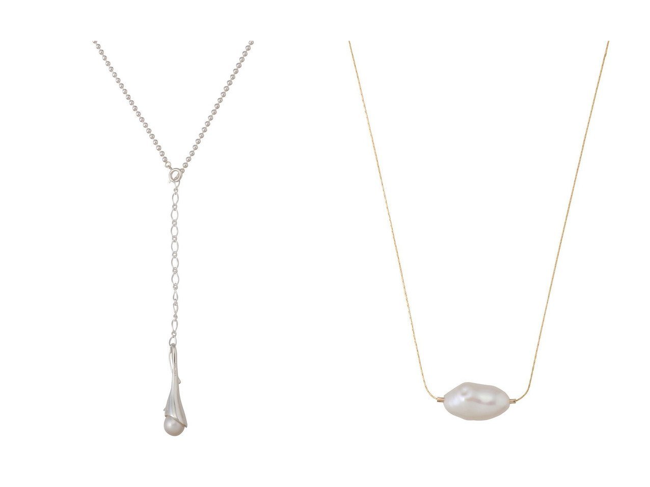 【NATURALI JEWELRY/ナチュラリジュエリ】のSILVER カロス ドロップペンダント&Decade ソロパールペンダント おすすめ人気トレンドファッション通販アイテム インテリア・キッズ・メンズ・レディースファッション・服の通販 founy(ファニー) 　ファッション　Fashion　レディースファッション　Fashion for Women　ジュエリー　Jewelry　ネックレス　Necklaces & Pendants　2025年　2025　2025-2026秋冬・A/W　Autumn/Winter 2025–26 AW25–26　シンプル　Simple, Minimal　チェーン　Chain, Chain Strap　ドロップ　Drop Shoulder, Dropped Style　ネックレス　Necklace, Pendant Necklace　パール　Pearl, Pearl Accent　フォルム　Silhouette, Form　モチーフ　Motif, Design Theme　ロング　Long, Long-Length　A/W・秋冬　Autumn/Winter　|ID:crp329100000220621