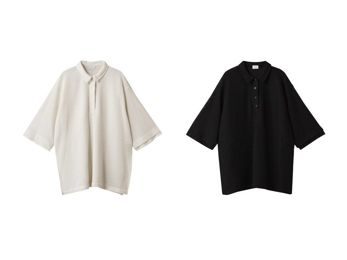 【MANOF/マノフ】のMESH POLO SHIRTS Tシャツ・カットソー おすすめ人気トレンドファッション通販アイテム 人気、トレンドファッション・服の通販 founy(ファニー) 　ファッション　Fashion　レディースファッション　Fashion for Women　トップス・カットソー　Cut & Sew Tops　シャツ・ブラウス・オフィスカジュアル　Elegant Blouses & Button-Ups　ロングTシャツ・Tシャツ　Longline T-Shirts & Tees　ポロシャツ・きれいめカジュアル　Smart-Casual Polo Tops　カットソー・ベーシックTシャツ　Cut-and-Sewn Tops / Stretch Tees & Basics　2025年　2025　2025-2026秋冬・A/W　Autumn/Winter 2025–26 AW25–26　おすすめ　Recommended / Our Picks　カットソー　Cut and Sewn Top　ショート　Short, Short Length　スリット　Slit, Slit Detail　スリーブ　Sleeve, Long Sleeve / Short Sleeve　フォルム　Silhouette, Form　メッシュ　Mesh, Net Fabric　ワイド　Wide, Wide Fit　夏　Summer　A/W・秋冬　Autumn/Winter　|ID:crp329100000220754