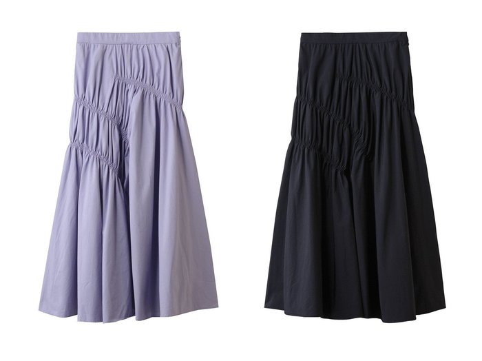 【MANOF/マノフ】のSHIRRING FLARE SKIRT スカート おすすめ人気トレンドファッション通販アイテム 人気、トレンドファッション・服の通販 founy(ファニー) 　ファッション　Fashion　レディースファッション　Fashion for Women　スカート　Skirts　ロングスカート　Long Skirts / Maxi & Midi Skirts　2025年　2025　2025-2026秋冬・A/W　Autumn/Winter 2025–26 AW25–26　アシンメトリー　Asymmetrical Style　シャーリング　Shirring, Ruched　フレア　Flare, Flared　ロング　Long, Long-Length　A/W・秋冬　Autumn/Winter　|ID:crp329100000220755