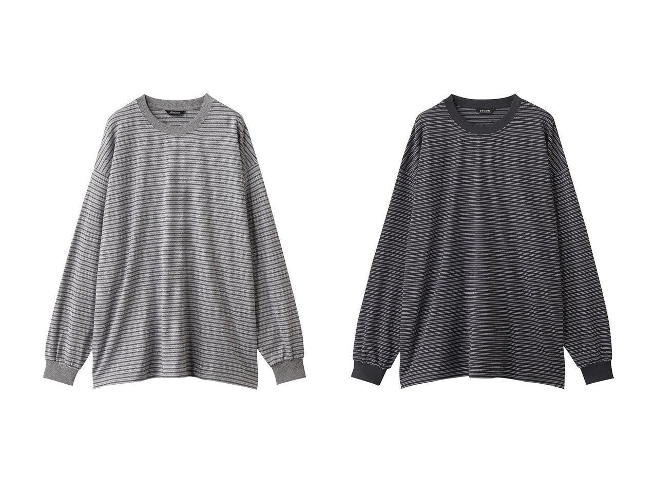 【EVCON/エビコン】の【UNISEX】S T-SHIRT ロングスリーブTシャツ&【UNISEX】S T-SHIRT ロングスリーブTシャツ おすすめ人気トレンドファッション通販アイテム インテリア・キッズ・メンズ・レディースファッション・服の通販 founy(ファニー) 　ファッション　Fashion　レディースファッション　Fashion for Women　トップス・カットソー　Cut & Sew Tops　シャツ・ブラウス・オフィスカジュアル　Elegant Blouses & Button-Ups　ロングTシャツ・Tシャツ　Longline T-Shirts & Tees　カットソー・ベーシックTシャツ　Cut-and-Sewn Tops / Stretch Tees & Basics　2025年　2025　2025-2026秋冬・A/W　Autumn/Winter 2025–26 AW25–26　ユニセックス　Unisex, Genderless　スリーブ　Sleeve, Long Sleeve / Short Sleeve　バランス　Balance, Style Balance　ベーシック　Basic, Essential　ボーダー　Border, Stripe　リラックス　Relax, Relaxed Fit　ロング　Long, Long-Length　定番　Standard, Basic Item　旅行　Travel　A/W・秋冬　Autumn/Winter　グレー系　Gray　|ID:crp329100000220756