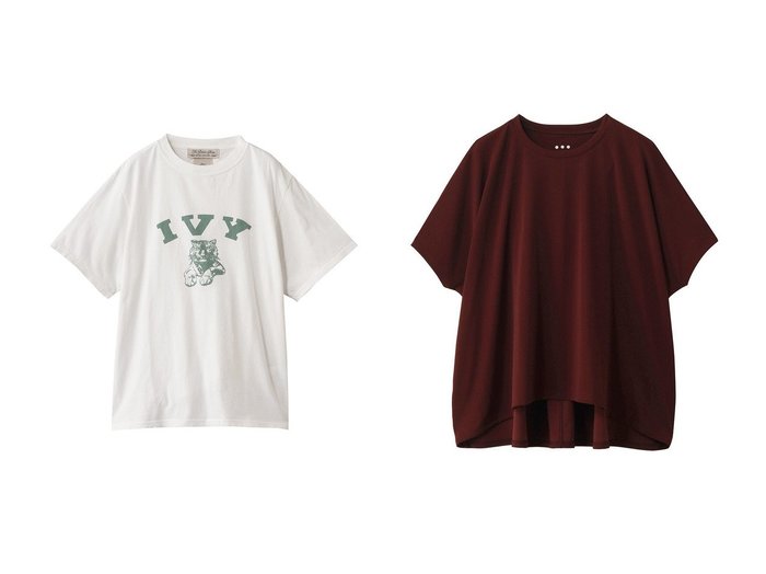 【heliopole/エリオポール】の【REMI RELIEF】ハード SPレギュラーTシャツ&【THREE DOTS】ドルマンルーズTシャツ おすすめ人気トレンドファッション通販アイテム 人気、トレンドファッション・服の通販 founy(ファニー) 　ファッション　Fashion　レディースファッション　Fashion for Women　トップス・カットソー　Cut & Sew Tops　シャツ・ブラウス・オフィスカジュアル　Elegant Blouses & Button-Ups　ロングTシャツ・Tシャツ　Longline T-Shirts & Tees　カットソー・ベーシックTシャツ　Cut-and-Sewn Tops / Stretch Tees & Basics　2025年　2025　2025-2026秋冬・A/W　Autumn/Winter 2025–26 AW25–26　ショート　Short, Short Length　スリーブ　Sleeve, Long Sleeve / Short Sleeve　フロント　Front, Front Design　レギュラー　Regular, Standard Fit　A/W・秋冬　Autumn/Winter　|ID:crp329100000220761