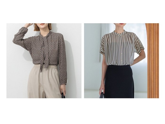 【NIJYUSANKU/23区】の【WEB 一部店舗限定/洗える】ストライププリント シフォン ブラウス&【/洗える】モダンジオメトリックプリント ブラウス おすすめ人気トレンドファッション通販アイテム 人気、トレンドファッション・服の通販 founy(ファニー) ファッション Fashion レディースファッション Fashion for Women トップス・カットソー Cut & Sew Tops シャツ・ブラウス・オフィスカジュアル Elegant Blouses & Button-Ups インナー Innerwear 洗える Machine Washable クラシック Classic, Timeless Style シルク Silk, 100% Silk ジャケット Jacket, Outerwear ジョーゼット Georgette, Semi-Sheer Fabric プリント Print, Printed Pattern ボトム Bottoms, Lower Wear モダン Modern, Contemporary A/W・秋冬 Autumn/Winter 新作・新入荷 New Arrivals / New In ビジネス 仕事 通勤 Business / Work / Commuting 2025年 2025 2025-2026秋冬・A/W Autumn/Winter 2025–26 AW25–26 |ID:crp329100000220768