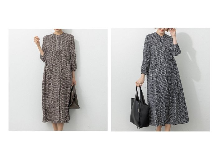 【NIJYUSANKU/23区】の【洗える】モダンジオメトリックプリント ワンピース おすすめ人気トレンドファッション通販アイテム 人気、トレンドファッション・服の通販 founy(ファニー) ファッション Fashion レディースファッション Fashion for Women ワンピース Dresses 洗える Machine Washable ギャザー Gathered, Ruffled クラシカル Classical, Vintage-Inspired シルク Silk, 100% Silk ジョーゼット Georgette, Semi-Sheer Fabric フレア Flare, Flared プリント Print, Printed Pattern モダン Modern, Contemporary モチーフ Motif, Design Theme モノトーン Monotone, Black and White A/W・秋冬 Autumn/Winter 新作・新入荷 New Arrivals / New In 2025年 2025 2025-2026秋冬・A/W Autumn/Winter 2025–26 AW25–26 |ID:crp329100000220769