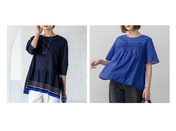 【NIJYUSANKU/23区】の【/汗じみ防止加工】スカーフプリントコンビ ヘムデザイン チュニック&【/WEB 一部店舗限定】コットンローン ピンタック フレア ブラウス おすすめ人気トレンドファッション通販アイテム 人気、トレンドファッション・服の通販 founy(ファニー) ファッション Fashion レディースファッション Fashion for Women トップス・カットソー Cut & Sew Tops シャツ・ブラウス・オフィスカジュアル Elegant Blouses & Button-Ups ロングTシャツ・Tシャツ Longline T-Shirts & Tees カットソー・ベーシックTシャツ Cut-and-Sewn Tops / Stretch Tees & Basics 秋 Autumn カットソー Cut and Sewn Top コンビ Combo, Combination Style スカーフ Scarf, Neckwear スリット Slit, Slit Detail スリーブ Sleeve, Long Sleeve / Short Sleeve チュニック Tunic, Long Top フレンチ French, French Style プリント Print, Printed Pattern A/W・秋冬 Autumn/Winter 新作・新入荷 New Arrivals / New In エレガント 上品 Elegant 2025年 2025 2025-2026秋冬・A/W Autumn/Winter 2025–26 AW25–26 |ID:crp329100000220771