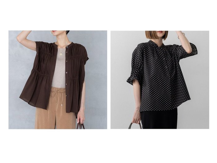 【NIJYUSANKU/23区】の【/WEB 一部店舗限定】ドットプリント サッカー ブラウス&【/接触冷感/WEB 一部店舗限定】レーヨンスパローン ティアード ブラウス おすすめ人気トレンドファッション通販アイテム 人気、トレンドファッション・服の通販 founy(ファニー) ファッション Fashion レディースファッション Fashion for Women トップス・カットソー Cut & Sew Tops シャツ・ブラウス・オフィスカジュアル Elegant Blouses & Button-Ups オレンジ Orange 春 Spring ギャザー Gathered, Ruffled スリーブ Sleeve, Long Sleeve / Short Sleeve ティアード Tiered, Tiered Style パイピング Piping, Trim Design フォルム Silhouette, Form フレンチ French, French Style フロント Front, Front Design ワッシャー Washer, Crinkled Finish S/S・春夏 SS, Spring/Summer, Warm Season 新作・新入荷 New Arrivals / New In おすすめ Recommended / Our Picks 夏 Summer 2025年 2025 2025-2026秋冬・A/W Autumn/Winter 2025–26 AW25–26 |ID:crp329100000220772