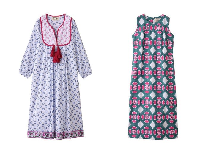 【SZ Blockprints/エスゼット ブロックプリント】のKITTY DRESS DAFFODIL タッセル付きドレス&RINA DRESS BUTTON ノースリーブドレス おすすめ人気トレンドファッション通販アイテム 人気、トレンドファッション・服の通販 founy(ファニー) 　ファッション　Fashion　レディースファッション　Fashion for Women　ワンピース　Dresses　フォーマル・パーティードレス・結婚式用ドレス　Elegant & Casual Dresses　チュニック　Tunic Tops & Dresses　2025年　2025　2025-2026秋冬・A/W　Autumn/Winter 2025–26 AW25–26　オリエンタル　Oriental Pattern　タッセル　Tassel, Fringe　チュニック　Tunic, Long Top　ドレス　Dress, One-Piece　プリント　Print, Printed Pattern　リラックス　Relax, Relaxed Fit　A/W・秋冬　Autumn/Winter　|ID:crp329100000220824