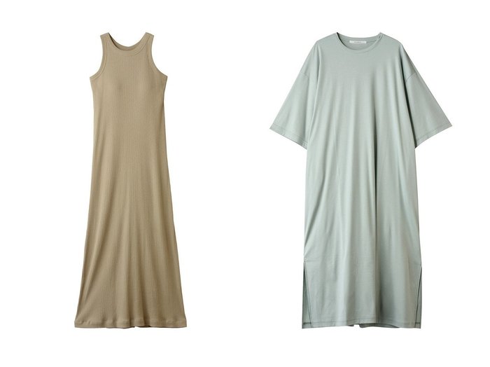 【MIDIUMISOLID/ミディウミソリッド】のpatted rib OP ワンピース&relax slit OP ワンピース おすすめ人気トレンドファッション通販アイテム 人気、トレンドファッション・服の通販 founy(ファニー) 　ファッション　Fashion　レディースファッション　Fashion for Women　ワンピース　Dresses　チュニック　Tunic Tops & Dresses　スリット　Slit, Slit Detail　チュニック　Tunic, Long Top　マキシ　Maxi, Full Length　リゾート　Resort, Vacation Style　ロング　Long, Long-Length　夏　Summer　新作・新入荷　New Arrivals / New In　|ID:crp329100000220827