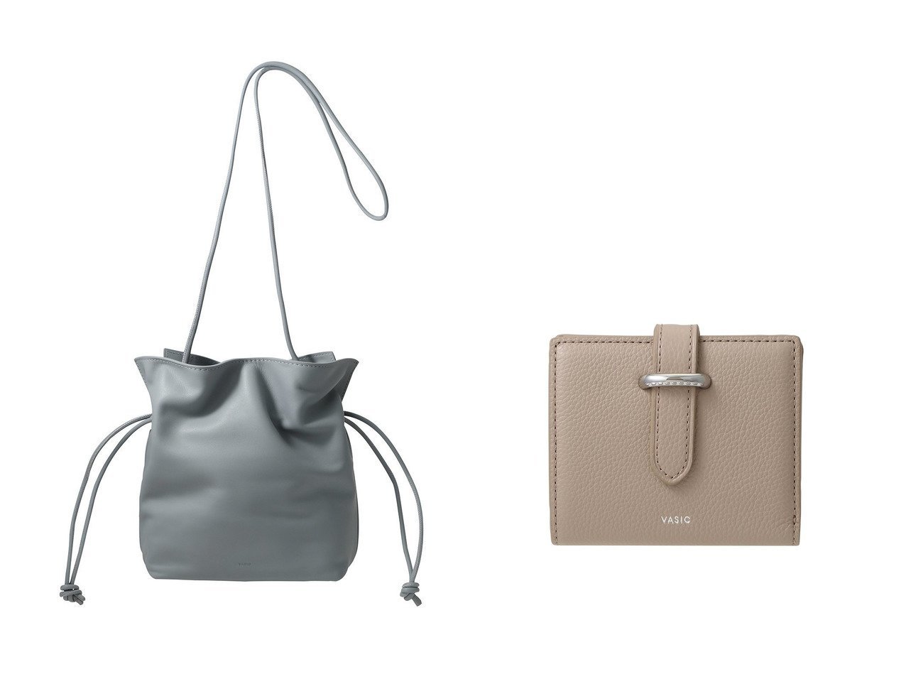 【VASIC/ヴァジック】のBask Mini Mini 巾着ショルダーバッグ&Cord Mini 二つ折り財布 おすすめ人気トレンドファッション通販アイテム インテリア・キッズ・メンズ・レディースファッション・服の通販 founy(ファニー) 　ファッション　Fashion　レディースファッション　Fashion for Women　バッグ　Bags　ミニ財布・二つ折り財布　Wallets & Card Cases　2025年　2025　2025-2026秋冬・A/W　Autumn/Winter 2025–26 AW25–26　なめらか　Smooth, Silky Texture　コンパクト　Compact, Small Size　ショルダー　Shoulder, Shoulder Strap　ドレープ　Drape, Draping Fabric　ポシェット　Pochette, Mini Bag　ロング　Long, Long-Length　巾着　Drawstring Bag, Kinchaku　A/W・秋冬　Autumn/Winter　おすすめ　Recommended / Our Picks　ギフト プレゼント　Gift / Present　トレンド　Trend, Trending Now　メタル　Metal, Metal Parts　財布　Wallet, Purse　|ID:crp329100000220835