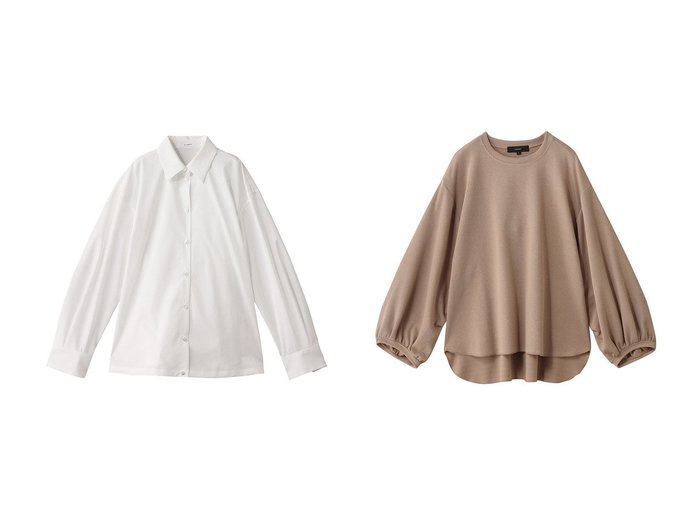 【FLORENT/フローレント】のボリューム スリーブ プルオーバー&【CINOH/チノ】のSUPIMA コットン バック ギャザー シャツ おすすめ人気トレンドファッション通販アイテム 人気、トレンドファッション・服の通販 founy(ファニー) ファッション Fashion レディースファッション Fashion for Women トップス・カットソー Cut & Sew Tops シャツ・ブラウス・オフィスカジュアル Elegant Blouses & Button-Ups バッグ Bags ロングTシャツ・Tシャツ Longline T-Shirts & Tees カジュアルプルオーバー・ニットトップス Pullovers & Knit Tops / Casual Pullovers カットソー・ベーシックTシャツ Cut-and-Sewn Tops / Stretch Tees & Basics 2025年 2025 2025-2026秋冬・A/W Autumn/Winter 2025–26 AW25–26 カフス Cuff Design ギャザー Gathered, Ruffled シンプル Simple, Minimal スリーブ Sleeve, Long Sleeve / Short Sleeve スーピマ Supima, Premium Cotton フォルム Silhouette, Form フロント Front, Front Design ブラウジング Blouson Silhouette, Cinched Waist ロング Long, Long-Length A/W・秋冬 Autumn/Winter |ID:crp329100000220862