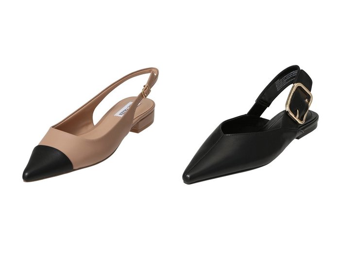 【STEVE MADDEN/スティーブマデン】のSIANNA Vカットフラットパンプス&ROWYN スリングバッグポインテッドパンプス おすすめ人気トレンドファッション通販アイテム 人気、トレンドファッション・服の通販 founy(ファニー) 　ファッション　Fashion　レディースファッション　Fashion for Women　2025年　2025　2025-2026秋冬・A/W　Autumn/Winter 2025–26 AW25–26　ポインテッド　Pointed Toe, Sharp Toe　マニッシュ　Mannish, Boyish　エレガント 上品　Elegant　A/W・秋冬　Autumn/Winter　|ID:crp329100000220873