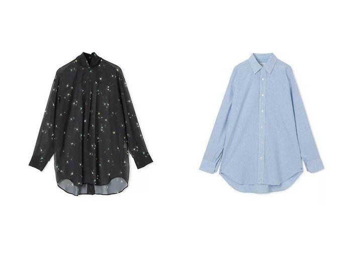 【BLAMINK/ブラミンク】のコットンチェックレギュラーシャツ&【TELMA/テルマ】のPrinted Sheer Shirt おすすめ人気トレンドファッション通販アイテム 人気、トレンドファッション・服の通販 founy(ファニー) ファッション Fashion レディースファッション Fashion for Women トップス・カットソー Cut & Sew Tops シャツ・ブラウス・オフィスカジュアル Elegant Blouses & Button-Ups 2025年 2025 2025-2026秋冬・A/W Autumn/Winter 2025–26 AW25–26 シアー Sheer, See-Through ハイネック High Neck, Mock Neck ラウンド Round, Round Neck 今季 This Season, Current Season 洗える Machine Washable チェック Check, Plaid, Tartan レギュラー Regular, Standard Fit |ID:crp329100000220896