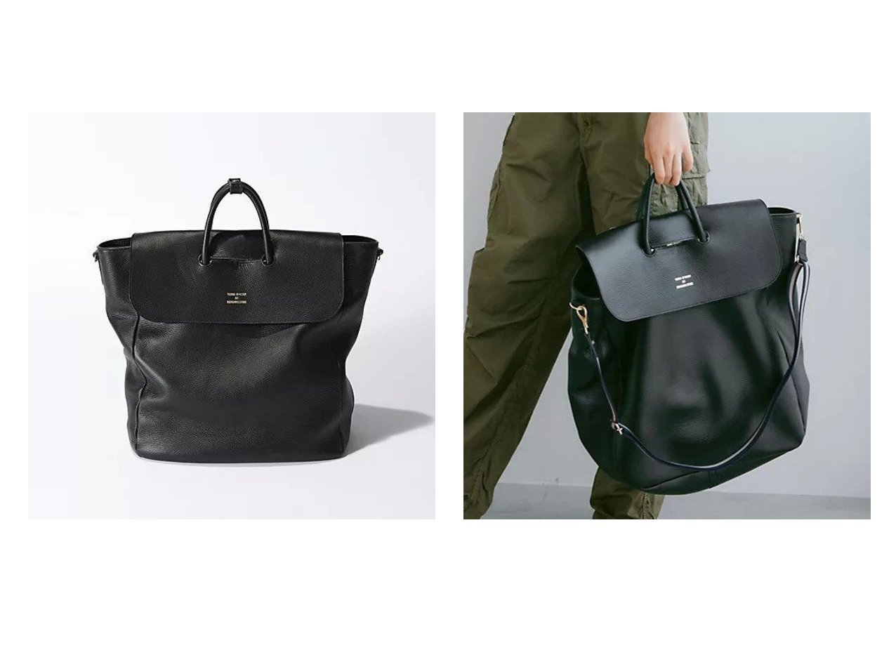 【YOUNG & OLSEN The DRYGOODS STORE/ヤングアンドオルセン】のEMBOSSED LEATHER DELUXE TOTE L おすすめ人気トレンドファッション通販アイテム インテリア・キッズ・メンズ・レディースファッション・服の通販 founy(ファニー) 　ファッション　Fashion　レディースファッション　Fashion for Women　バッグ　Bags　ビッグ　Big, Oversized　フラップ　Flap, Flap Pocket　旅行　Travel　秋　Autumn　ブラック系　Black　|ID:crp329100000220901