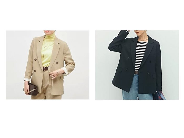 【NOLLEY'S/ノーリーズ】の《セットアップ対応》ウォッシャブルウール調ストレッチダブルジャケット おすすめ人気トレンドファッション通販アイテム 人気、トレンドファッション・服の通販 founy(ファニー) ファッション Fashion レディースファッション Fashion for Women アウター Coat / Outerwear Collection レディースジャケット・軽アウター Jackets 2025年 2025 2025-2026秋冬・A/W Autumn/Winter 2025–26 AW25–26 ジャケット Jacket, Outerwear ストレッチ Stretch, Stretchy Fabric セットアップ Set-Up, Coordinated Outfit 今季 This Season, Current Season |ID:crp329100000220905