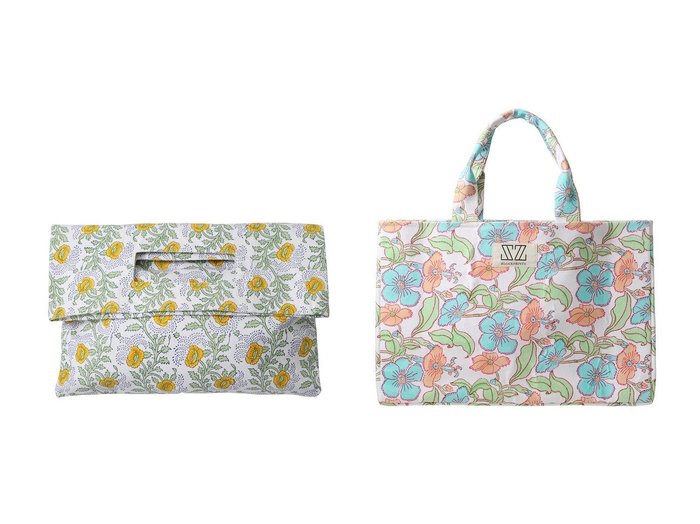 【SZ Blockprints/エスゼット ブロックプリント】のMARKET BAG ESSA マーケットバッグ&SHOPPER TOTE FLOWER POWER ショッパートートバッグ おすすめ人気トレンドファッション通販アイテム 人気、トレンドファッション・服の通販 founy(ファニー) 　ファッション　Fashion　レディースファッション　Fashion for Women　バッグ　Bags　2025年　2025　2025-2026秋冬・A/W　Autumn/Winter 2025–26 AW25–26　クラッチ　Clutch, Clutch Bag　プリント　Print, Printed Pattern　A/W・秋冬　Autumn/Winter　|ID:crp329100000220940