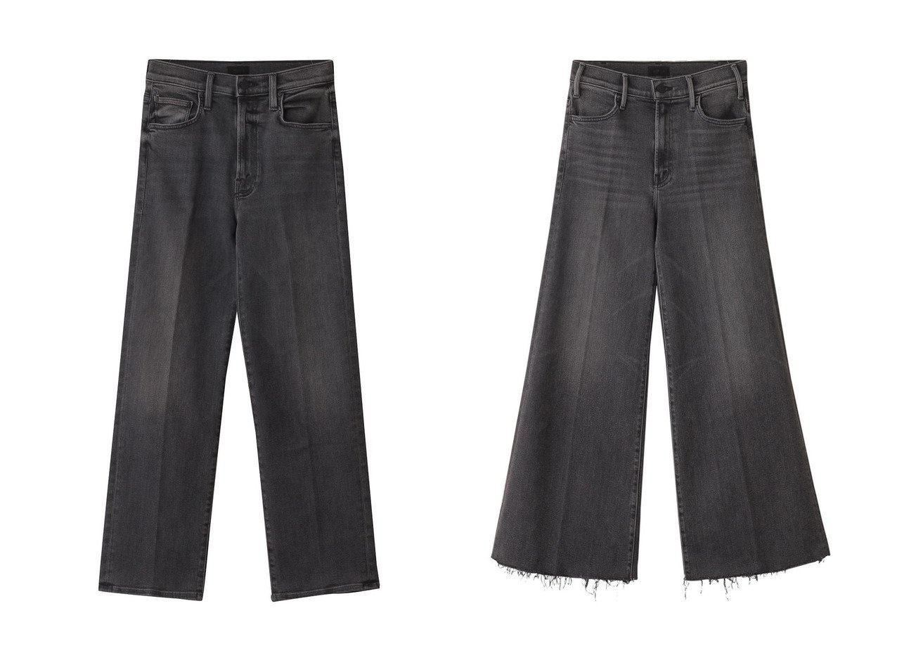 【MOTHER/マザー】のTHE RAMBLER ZIP ANKLE ストレートデニム (CPH)&THE HUSTLER ROLLER ANKLE FRAY フレアデニム (CAH) おすすめ人気トレンドファッション通販アイテム インテリア・キッズ・メンズ・レディースファッション・服の通販 founy(ファニー) 　ファッション　Fashion　レディースファッション　Fashion for Women　パンツ　Pants & Trousers　デニムパンツ・ジーンズ・美脚デニム　Denim Jeans & Pants　2025年　2025　2025-2026秋冬・A/W　Autumn/Winter 2025–26 AW25–26　サンダル　Sandals, Summer Shoes　ストレート　Straight, Straight Cut　デニム　Denim, Jeans Material　A/W・秋冬　Autumn/Winter　グレー系　Gray　|ID:crp329100000220942