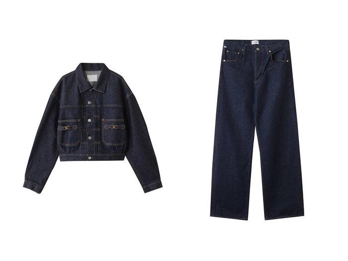【CITIZENS OF HUMANITY/シチズンズ オブ ヒューマニティー】のALMA JACKET WITH HORSEBIT&AYLA BAGGY おすすめ人気トレンドファッション通販アイテム インテリア・キッズ・メンズ・レディースファッション・服の通販 founy(ファニー) https://founy.com/ ファッション Fashion レディースファッション Fashion for Women アウター Coat / Outerwear Collection レディースジャケット・軽アウター Jackets パンツ Pants & Trousers デニムパンツ・ジーンズ・美脚デニム Denim Jeans & Pants 2025年 2025 2025-2026秋冬・A/W Autumn/Winter 2025–26 AW25–26 ショート Short, Short Length ジャケット Jacket, Outerwear デニム Denim, Jeans Material バランス Balance, Style Balance ポケット Pocket, Pocket Detail エレガント 上品 Elegant A/W・秋冬 Autumn/Winter |ID:crp329100000220943