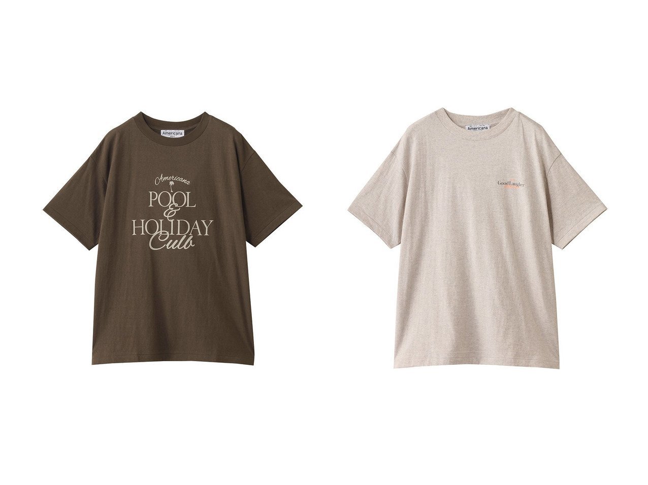 【Americana/アメリカーナ】のラフィー丸胴プリントTシャツ&ラフィー丸胴プリントTシャツ おすすめ人気トレンドファッション通販アイテム インテリア・キッズ・メンズ・レディースファッション・服の通販 founy(ファニー) 　ファッション　Fashion　レディースファッション　Fashion for Women　トップス・カットソー　Cut & Sew Tops　シャツ・ブラウス・オフィスカジュアル　Elegant Blouses & Button-Ups　ロングTシャツ・Tシャツ　Longline T-Shirts & Tees　カットソー・ベーシックTシャツ　Cut-and-Sewn Tops / Stretch Tees & Basics　2025年　2025　2025-2026秋冬・A/W　Autumn/Winter 2025–26 AW25–26　ショート　Short, Short Length　スリーブ　Sleeve, Long Sleeve / Short Sleeve　デニム　Denim, Jeans Material　フロント　Front, Front Design　プリント　Print, Printed Pattern　ベーシック　Basic, Essential　A/W・秋冬　Autumn/Winter　ブラウン系　Brown　ブルー系　Blue　|ID:crp329100000220979