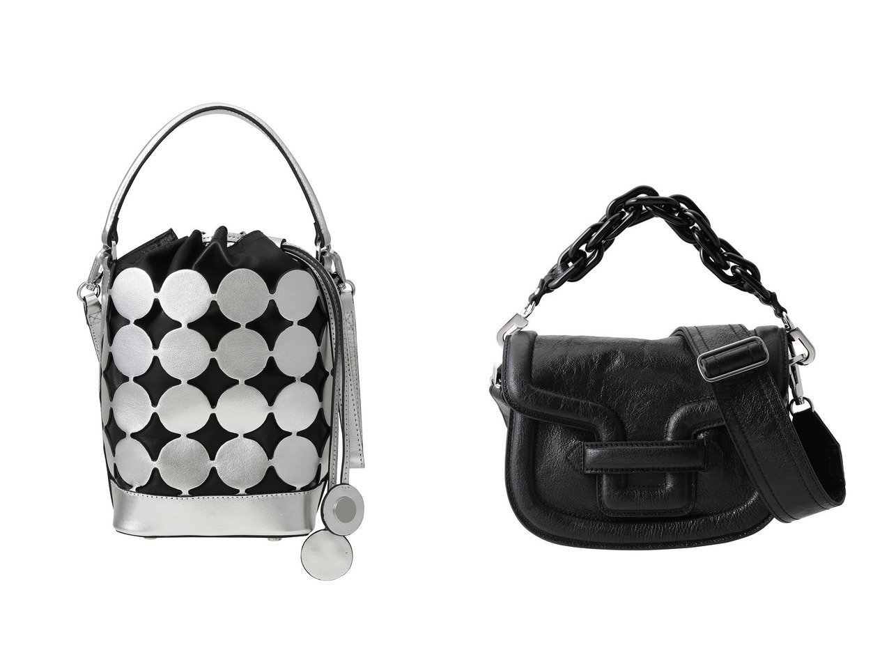 【PIERRE HARDY/ピエール アルディ】のBULLES 2wayハンドバッグ&ALPHAVILLE MINI 2wayチェーンハンドルバッグ おすすめ人気トレンドファッション通販アイテム インテリア・キッズ・メンズ・レディースファッション・服の通販 founy(ファニー) 　ファッション　Fashion　レディースファッション　Fashion for Women　バッグ　Bags　2025年　2025　2025-2026秋冬・A/W　Autumn/Winter 2025–26 AW25–26　チェーン　Chain, Chain Strap　A/W・秋冬　Autumn/Winter　ブラック系　Black　ゴールド系　Gold　|ID:crp329100000220990