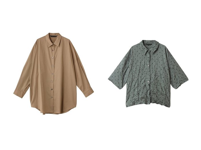 【mizuiro ind/ミズイロ インド】のwide tunic shirt シャツ&dots print catch washer shirt シャツ おすすめ人気トレンドファッション通販アイテム 人気、トレンドファッション・服の通販 founy(ファニー) ファッション Fashion レディースファッション Fashion for Women トップス・カットソー Cut & Sew Tops シャツ・ブラウス・オフィスカジュアル Elegant Blouses & Button-Ups 2025年 2025 2025-2026秋冬・A/W Autumn/Winter 2025–26 AW25–26 スリーブ Sleeve, Long Sleeve / Short Sleeve チュニック Tunic, Long Top ロング Long, Long-Length ワイド Wide, Wide Fit A/W・秋冬 Autumn/Winter ショート Short, Short Length スラックス Slacks, Dress Pants ダウン Down, Puffer デニム Denim, Jeans Material ドット Polka Dot, Dot Pattern ボトム Bottoms, Lower Wear ワッシャー Washer, Crinkled Finish エレガント 上品 Elegant 新作・新入荷 New Arrivals / New In |ID:crp329100000221013