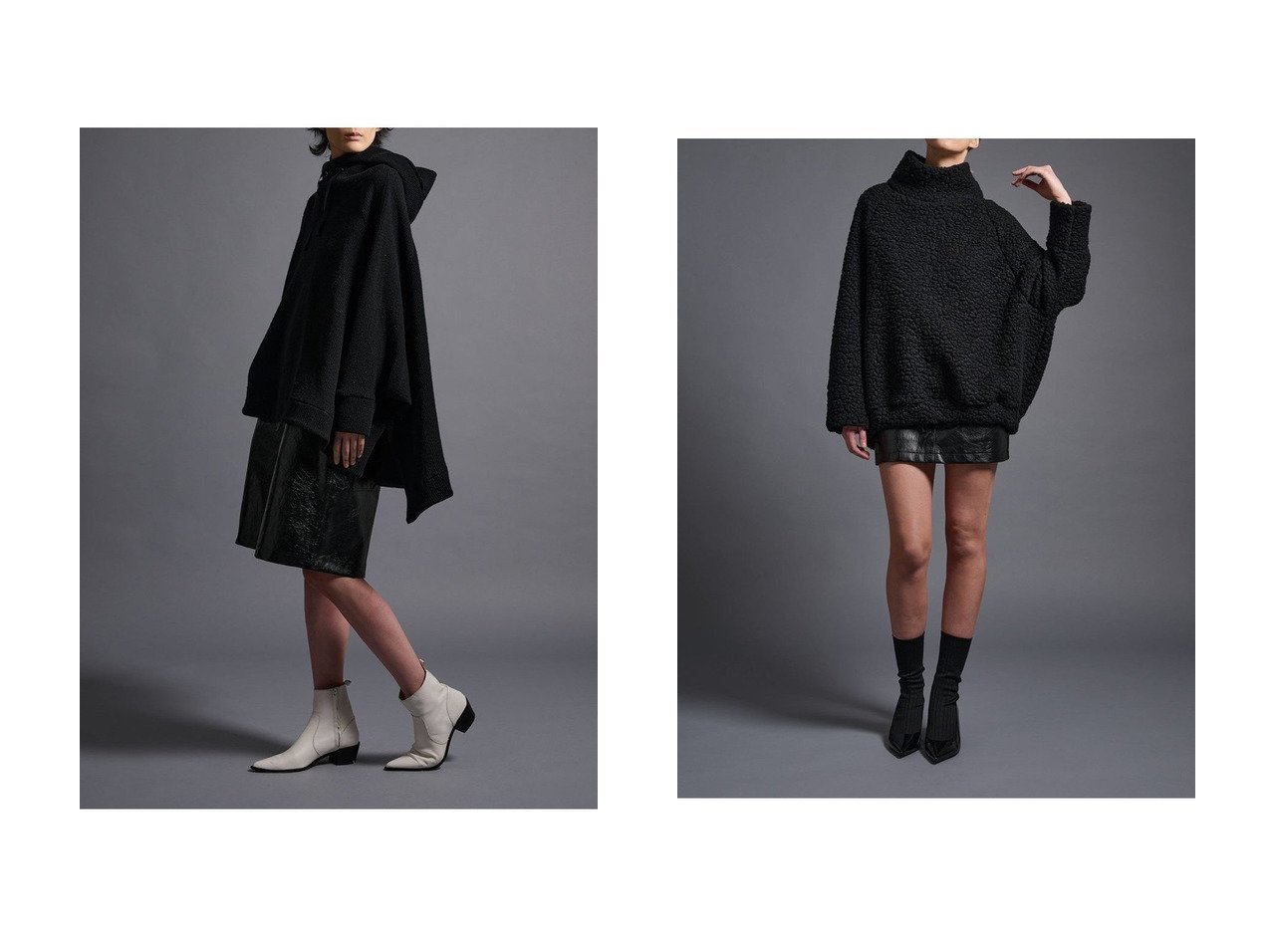 【COGTHEBIGSMOKE/コグ ザビッグスモーク】の58 MEGAN HIGH NECK TOP&49 DIXIE HOODY おすすめ人気トレンドファッション通販アイテム インテリア・キッズ・メンズ・レディースファッション・服の通販 founy(ファニー) 　ファッション　Fashion　レディースファッション　Fashion for Women　トップス・カットソー　Cut & Sew Tops　シャツ・ブラウス・オフィスカジュアル　Elegant Blouses & Button-Ups　レディースパーカー・カジュアルフーディー　Casual Hoodies & Sweatshirts　ロングTシャツ・Tシャツ　Longline T-Shirts & Tees　スウェット・クルーネックトップス　Sweatshirts & Crewnecks / Relaxed Fit Sweat Tops　カットソー・ベーシックTシャツ　Cut-and-Sewn Tops / Stretch Tees & Basics　2025年　2025　2025-2026秋冬・A/W　Autumn/Winter 2025–26 AW25–26　スリット　Slit, Slit Detail　リブニット　Rib Knit, Ribbed Knit　ワイド　Wide, Wide Fit　定番　Standard, Basic Item　A/W・秋冬　Autumn/Winter　グレー系　Gray　ブルー系　Blue　ブラック系　Black　|ID:crp329100000221057
