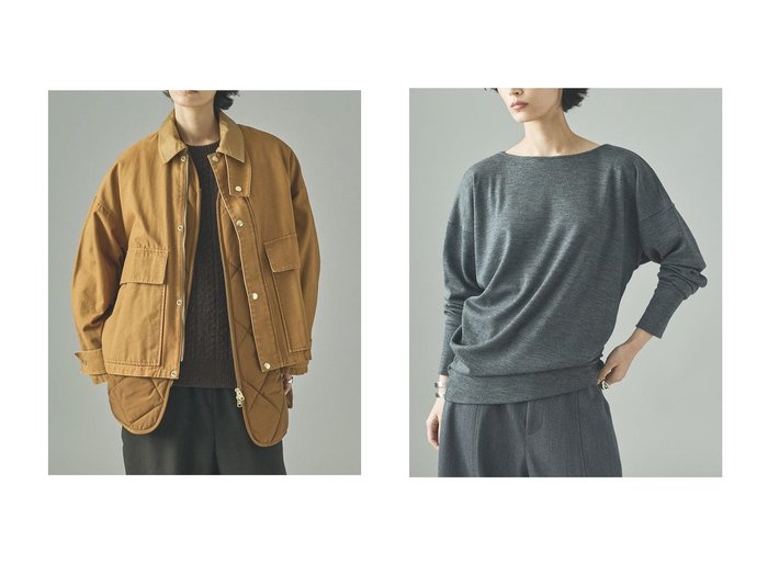 【Curensology/カレンソロジー】のコットンワークブルゾン&アシメトリープルオーバー おすすめ人気トレンドファッション通販アイテム インテリア・キッズ・メンズ・レディースファッション・服の通販 founy(ファニー) https://founy.com/ ファッション Fashion レディースファッション Fashion for Women アウター Coat / Outerwear Collection レディースジャケット・軽アウター Jackets ブルゾンジャケット・スポーティアウター Blouson Jackets トップス・カットソー Cut & Sew Tops ニット Knit Tops & Sweaters カジュアルプルオーバー・ニットトップス Pullovers & Knit Tops / Casual Pullovers インナー Innerwear キルティング Quilted, Quilting サテン Satin, Glossy Fabric ショート Short, Short Length ジャケット Jacket, Outerwear バランス Balance, Style Balance フロント Front, Front Design ブルゾン Blouson, Bomber Jacket ベスト Vest, Waistcoat ポケット Pocket, Pocket Detail ワーク Workwear, Utility Style ヴィンテージ Vintage Style 再入荷 Restock / Back in Stock 2025年 2025 2025-2026秋冬・A/W Autumn/Winter 2025–26 AW25–26 なめらか Smooth, Silky Texture アシンメトリー Asymmetrical Style シンプル Simple, Minimal ブラウジング Blouson Silhouette, Cinched Waist 日本製 Made In Japan A/W・秋冬 Autumn/Winter |ID:crp329100000221099