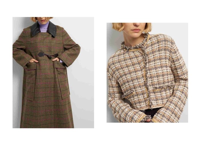 【LANVIN en Bleu/ランバン オン ブルー】のチェックツイードコート&ニットツイードジャケット おすすめ人気トレンドファッション通販アイテム 人気、トレンドファッション・服の通販 founy(ファニー) ファッション Fashion レディースファッション Fashion for Women アウター Coat / Outerwear Collection コート・ロングコート・ピーコート Long Coats, Peacoats & More 2025年 2025 2025-2026秋冬・A/W Autumn/Winter 2025–26 AW25–26 クラシカル Classical, Vintage-Inspired ショート Short, Short Length ツイード Twill, Twill Weave ファブリック Fabric, Textile A/W・秋冬 Autumn/Winter |ID:crp329100000221103