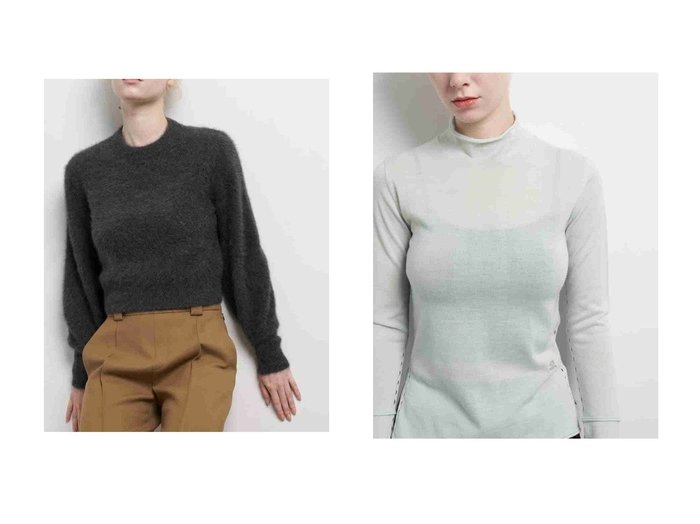 【LANVIN en Bleu/ランバン オン ブルー】のフォックスカシミヤパフスリーブニット&アイレットハイネックニット おすすめ人気トレンドファッション通販アイテム インテリア・キッズ・メンズ・レディースファッション・服の通販 founy(ファニー) https://founy.com/ ファッション Fashion レディースファッション Fashion for Women トップス・カットソー Cut & Sew Tops ニット Knit Tops & Sweaters カジュアルプルオーバー・ニットトップス Pullovers & Knit Tops / Casual Pullovers 2025年 2025 2025-2026秋冬・A/W Autumn/Winter 2025–26 AW25–26 カーディガン Cardigan, Knitwear コンパクト Compact, Small Size スリーブ Sleeve, Long Sleeve / Short Sleeve バランス Balance, Style Balance ファブリック Fabric, Textile フェミニン Feminine, Girly フォックス Fox, Fox Fur A/W・秋冬 Autumn/Winter アイレット Eyelet Lace シンプル Simple, Minimal ハイネック High Neck, Mock Neck 透かし Cut-Out, Lacework |ID:crp329100000221105