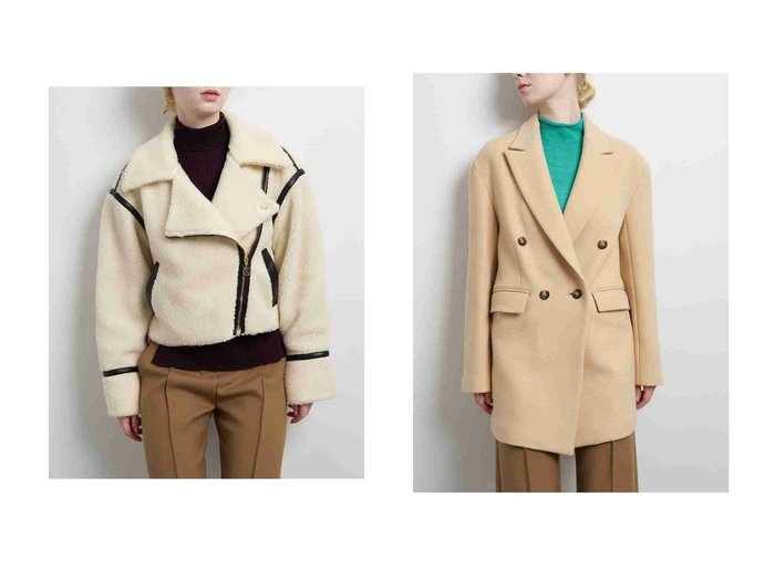 【LANVIN en Bleu/ランバン オン ブルー】のボアライダースジャケット&ツイードメルトン テーラードジャケット おすすめ人気トレンドファッション通販アイテム 人気、トレンドファッション・服の通販 founy(ファニー) 　ファッション　Fashion　レディースファッション　Fashion for Women　アウター　Coat / Outerwear Collection　レディースジャケット・軽アウター　Jackets　ライダースジャケット / レザースタイル　Riders Jackets & Biker Style　テーラードジャケット / 通勤・きれいめスタイル　Tailored Jackets & Blazers　2025年　2025　2025-2026秋冬・A/W　Autumn/Winter 2025–26 AW25–26　クール　Cool, Chic　ジャケット　Jacket, Outerwear　ダウン　Down, Puffer　チャーム　Charm, Pendant　バランス　Balance, Style Balance　ファブリック　Fabric, Textile　メタル　Metal, Metal Parts　エレガント 上品　Elegant　A/W・秋冬　Autumn/Winter　イタリア　Italy　オレンジ　Orange　秋　Autumn　ダブル　Double, Double-Breasted　ツイード　Twill, Twill Weave　パターン　Pattern, Design Print　フォーマル　Formal, Dressy　別注　Limited Edition, Custom Order　メルトン　Melton, Heavy Wool　メンズ　Men's, Menswear　リラックス　Relax, Relaxed Fit　|ID:crp329100000221107